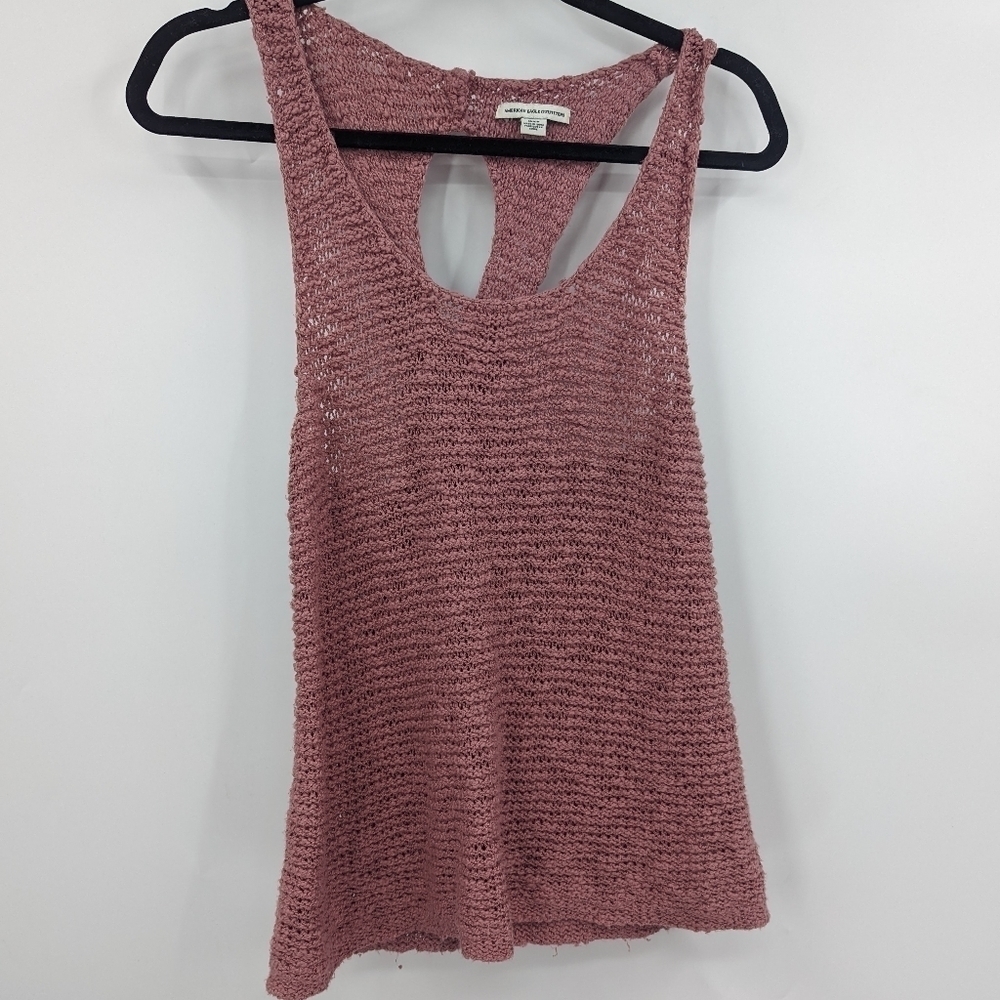 AMERICAN EAGLE Open Back Racerback Sweater Tank